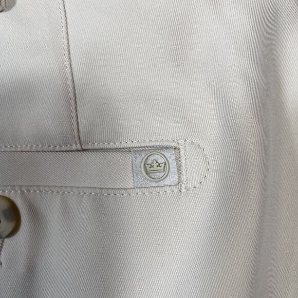 Peter Millar Beige Mens Tailored Chino Golf Shorts Size 42 Striped Lining Button - Picture 5 of 12